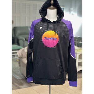 Hooded Tribefire Mens Black  Jersey Jacket with pockets Size XL